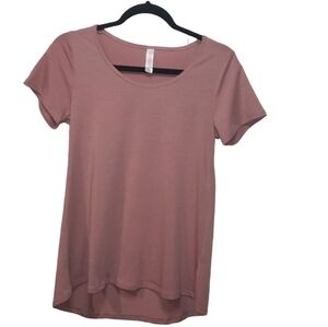 LulaRoe Solid Classic Pink Pullover Short Sleeve Top size XXS